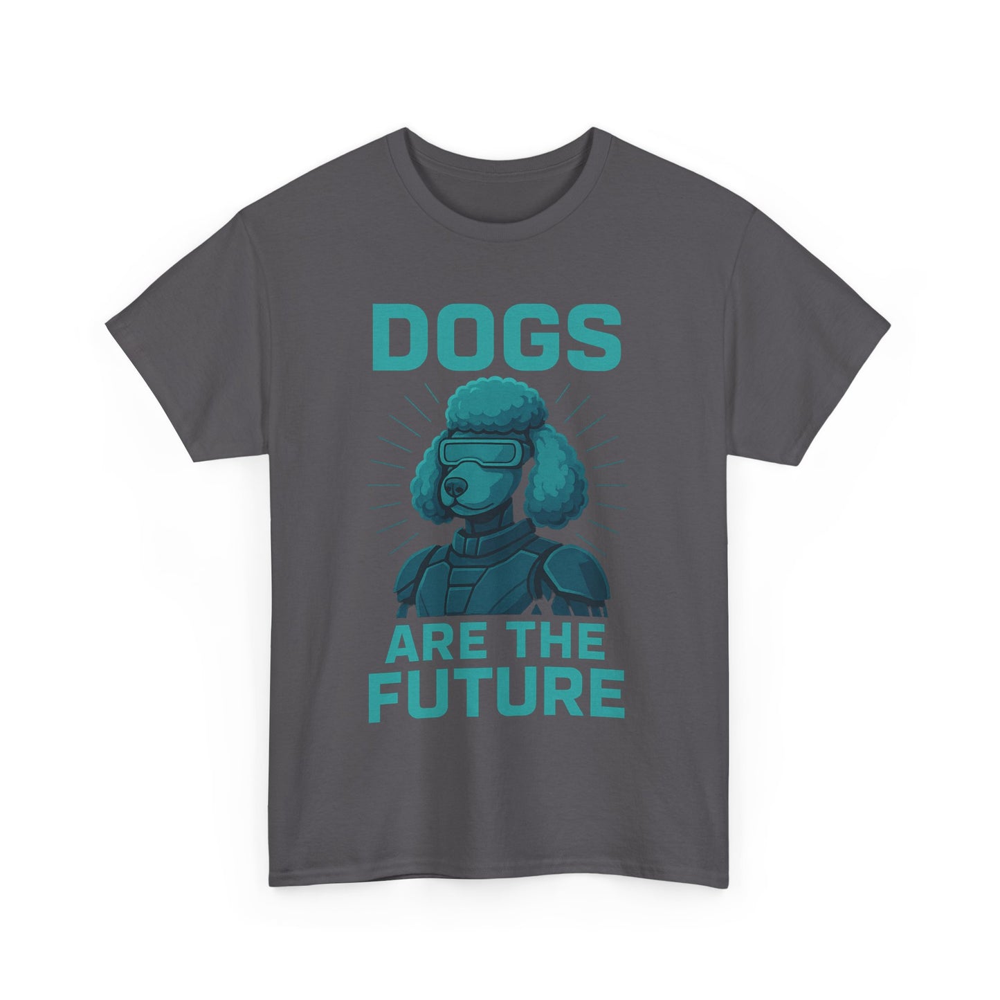 Dogs Are the Future Unisex Heavy Cotton Tee | Pet Lover Gift, Dog Themed T-Shirt, Animal Lover Apparel, Casual Outfit, Unique Gift Idea