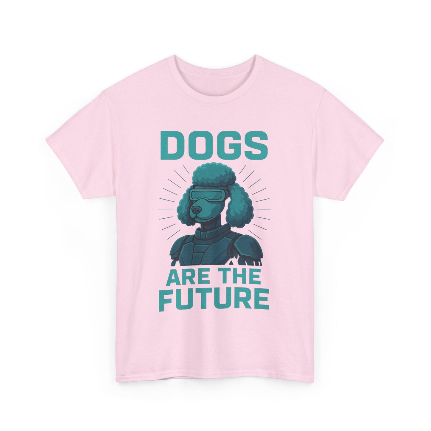 Dogs Are the Future Unisex Heavy Cotton Tee | Pet Lover Gift, Dog Themed T-Shirt, Animal Lover Apparel, Casual Outfit, Unique Gift Idea