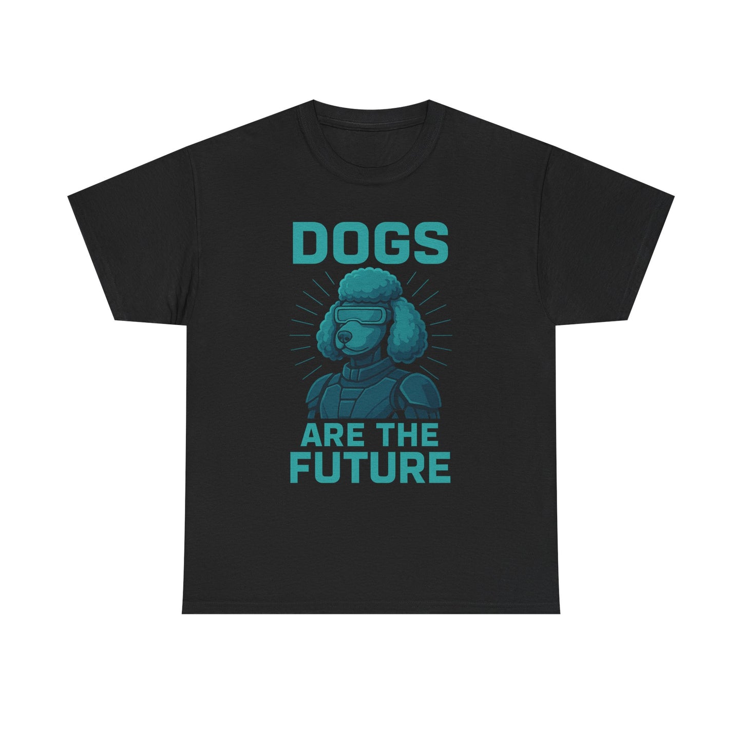 Dogs Are the Future Unisex Heavy Cotton Tee | Pet Lover Gift, Dog Themed T-Shirt, Animal Lover Apparel, Casual Outfit, Unique Gift Idea