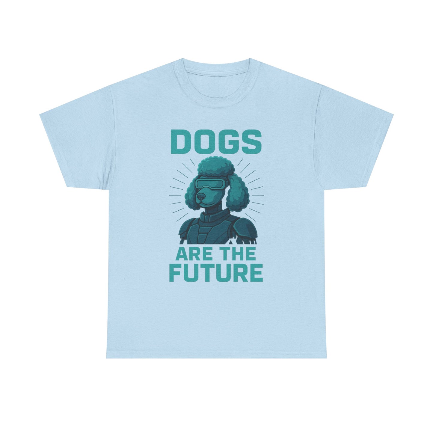 Dogs Are the Future Unisex Heavy Cotton Tee | Pet Lover Gift, Dog Themed T-Shirt, Animal Lover Apparel, Casual Outfit, Unique Gift Idea