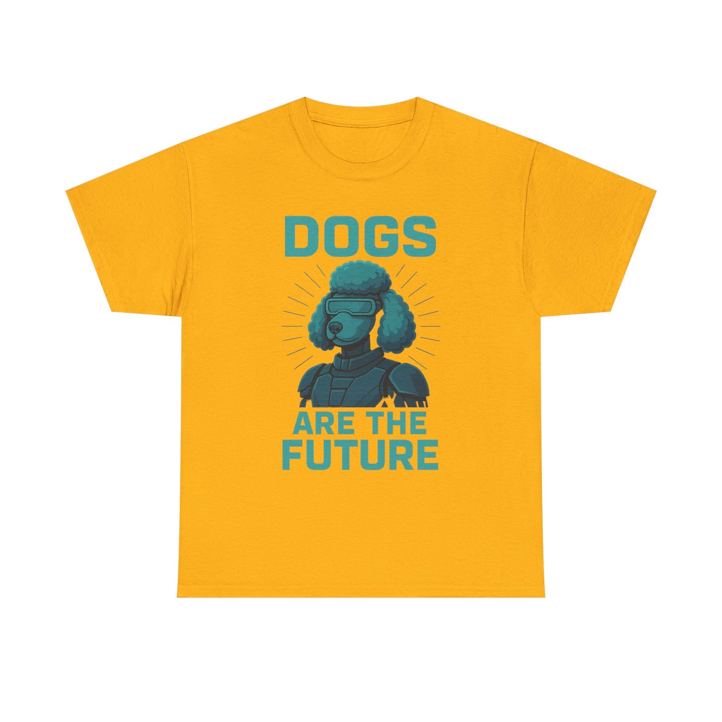 Dogs Are the Future Unisex Heavy Cotton Tee | Pet Lover Gift, Dog Themed T-Shirt, Animal Lover Apparel, Casual Outfit, Unique Gift Idea