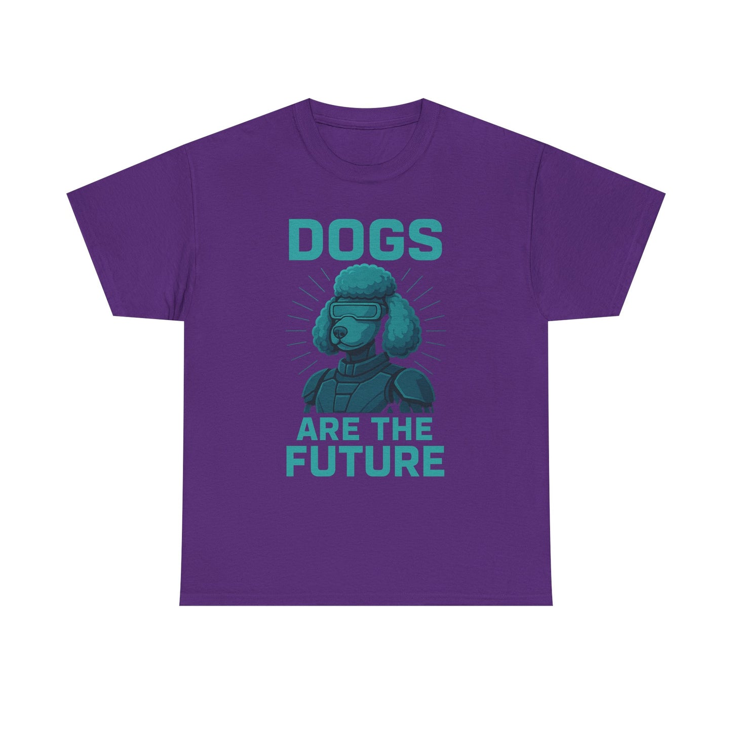 Dogs Are the Future Unisex Heavy Cotton Tee | Pet Lover Gift, Dog Themed T-Shirt, Animal Lover Apparel, Casual Outfit, Unique Gift Idea