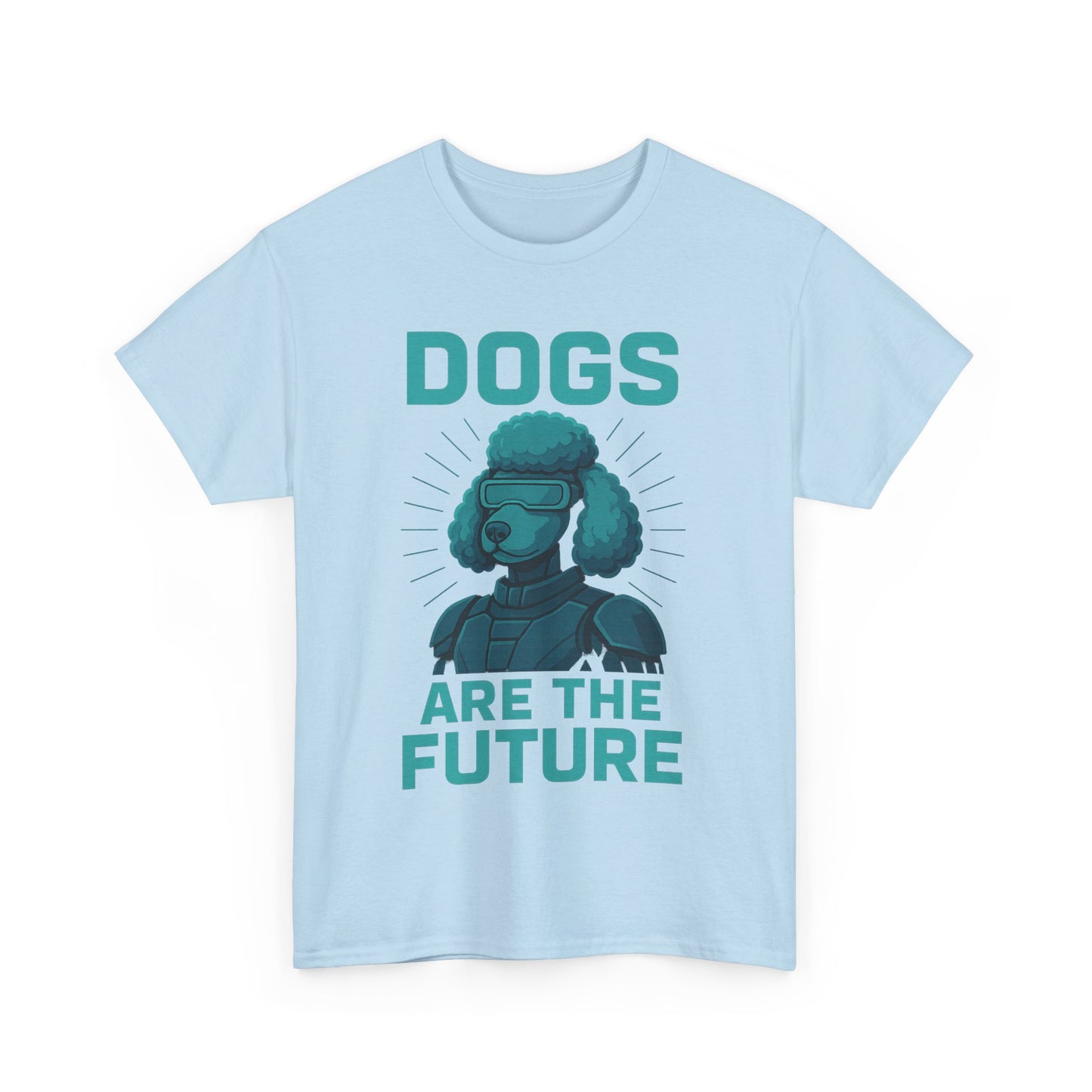 Dogs Are the Future Unisex Heavy Cotton Tee | Pet Lover Gift, Dog Themed T-Shirt, Animal Lover Apparel, Casual Outfit, Unique Gift Idea