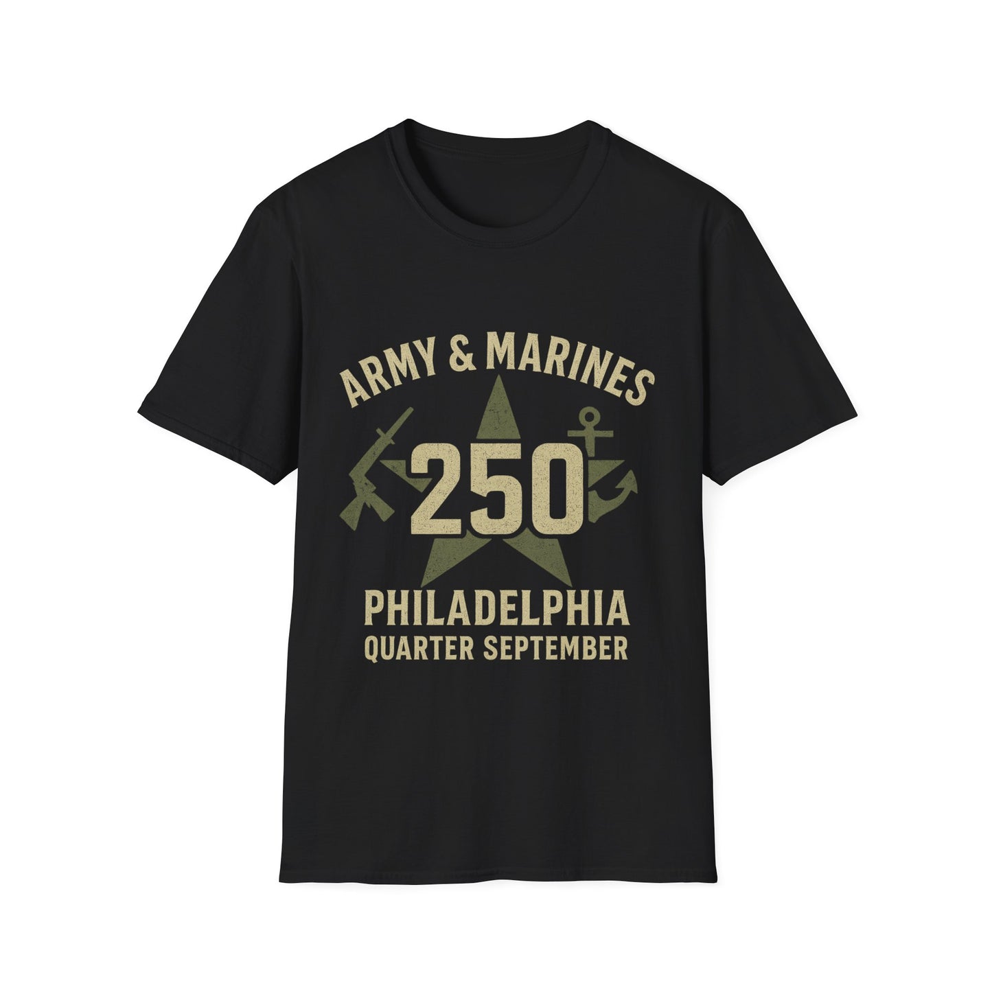 Army & Marines Commemorative T-Shirt, Unisex Tee for Veterans, Casual Wear, Military Pride, September Celebration