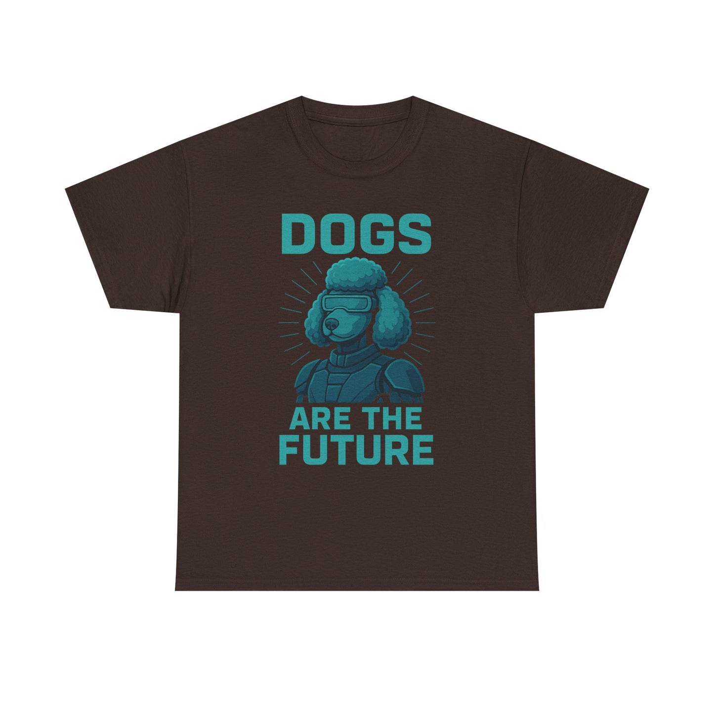 Dogs Are the Future Unisex Heavy Cotton Tee | Pet Lover Gift, Dog Themed T-Shirt, Animal Lover Apparel, Casual Outfit, Unique Gift Idea