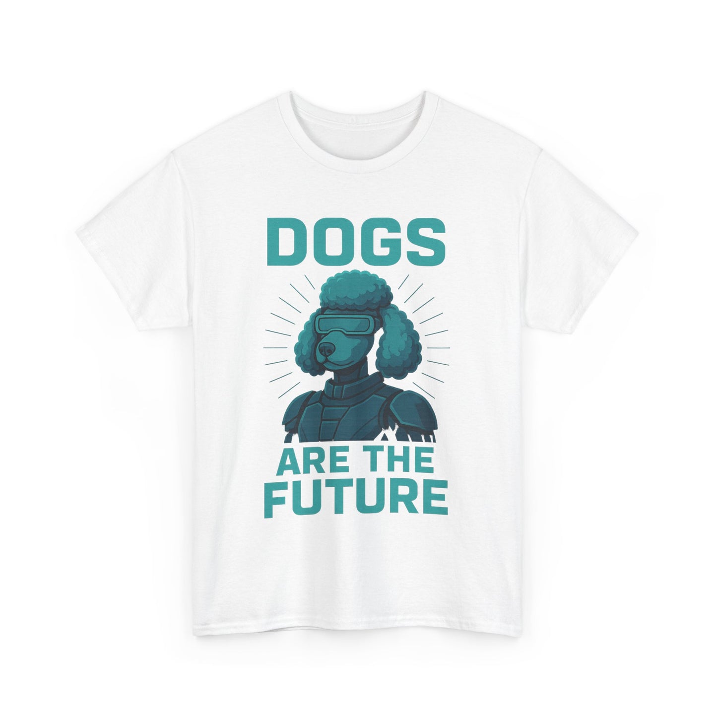Dogs Are the Future Unisex Heavy Cotton Tee | Pet Lover Gift, Dog Themed T-Shirt, Animal Lover Apparel, Casual Outfit, Unique Gift Idea