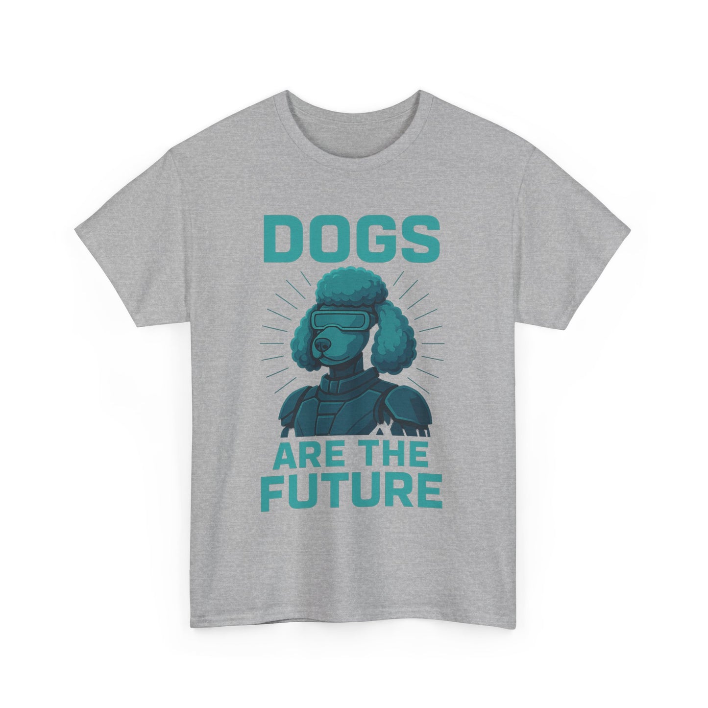 Dogs Are the Future Unisex Heavy Cotton Tee | Pet Lover Gift, Dog Themed T-Shirt, Animal Lover Apparel, Casual Outfit, Unique Gift Idea