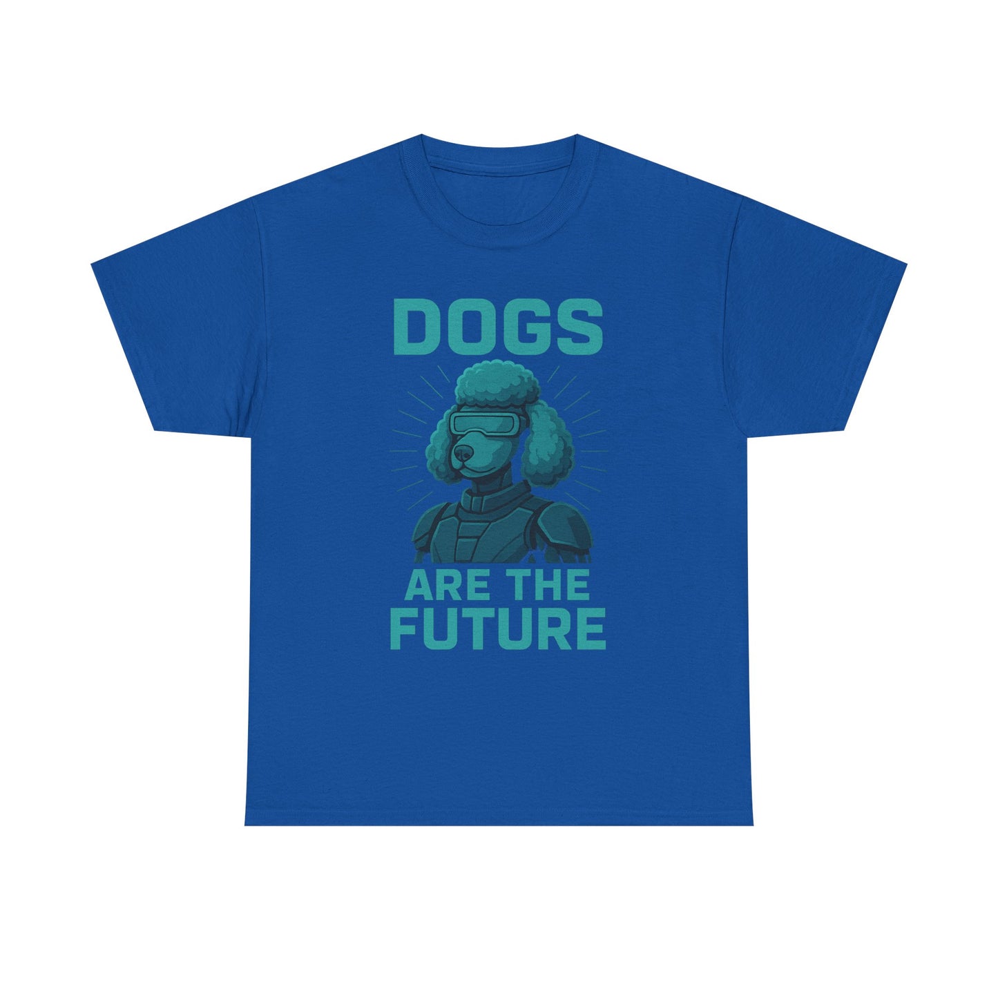 Dogs Are the Future Unisex Heavy Cotton Tee | Pet Lover Gift, Dog Themed T-Shirt, Animal Lover Apparel, Casual Outfit, Unique Gift Idea