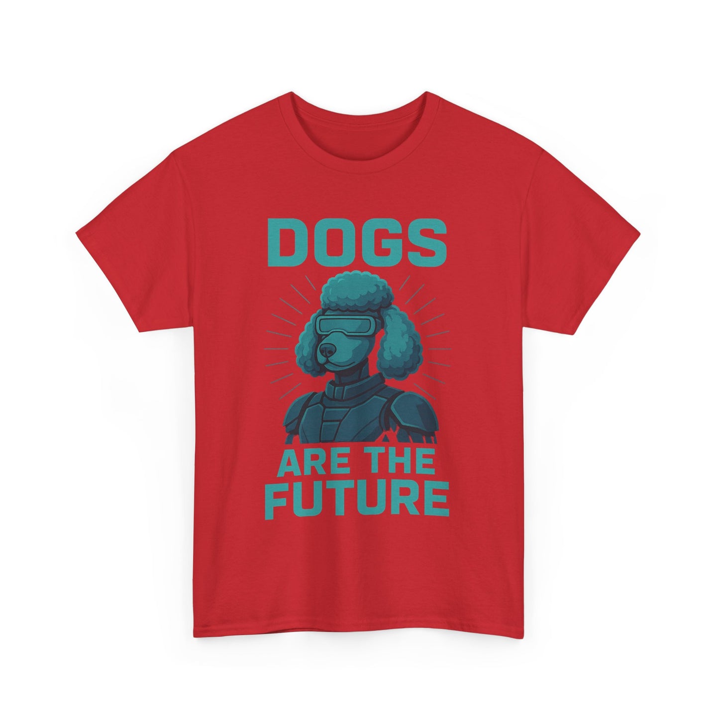 Dogs Are the Future Unisex Heavy Cotton Tee | Pet Lover Gift, Dog Themed T-Shirt, Animal Lover Apparel, Casual Outfit, Unique Gift Idea