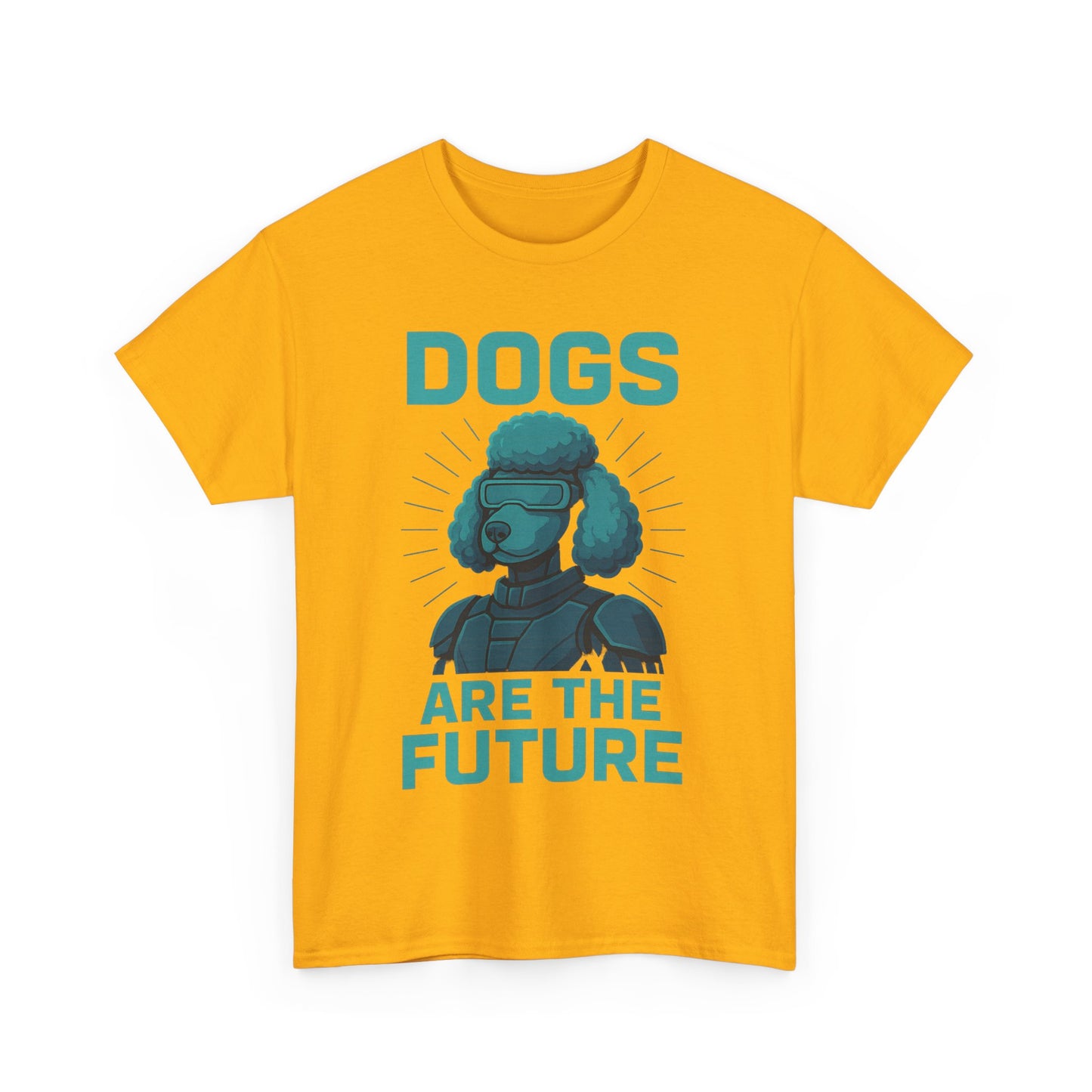 Dogs Are the Future Unisex Heavy Cotton Tee | Pet Lover Gift, Dog Themed T-Shirt, Animal Lover Apparel, Casual Outfit, Unique Gift Idea