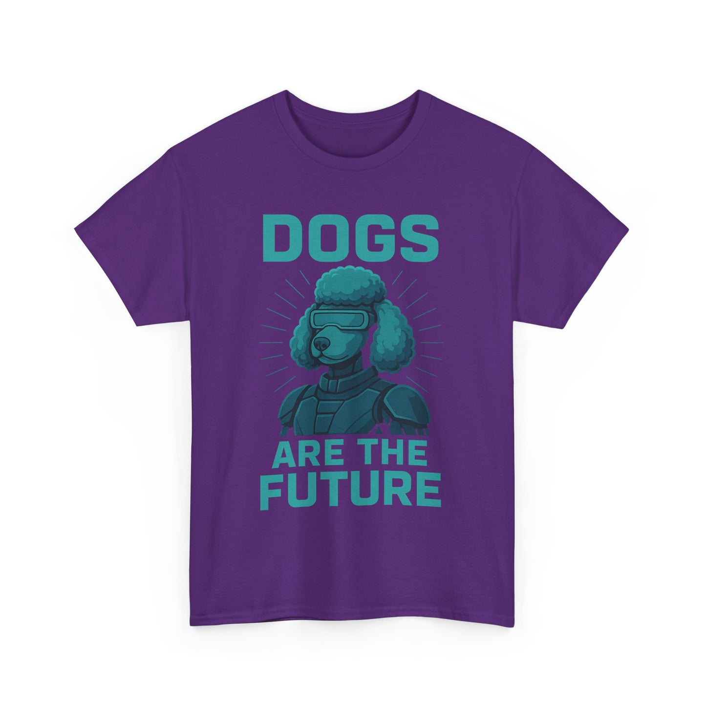 Dogs Are the Future Unisex Heavy Cotton Tee | Pet Lover Gift, Dog Themed T-Shirt, Animal Lover Apparel, Casual Outfit, Unique Gift Idea