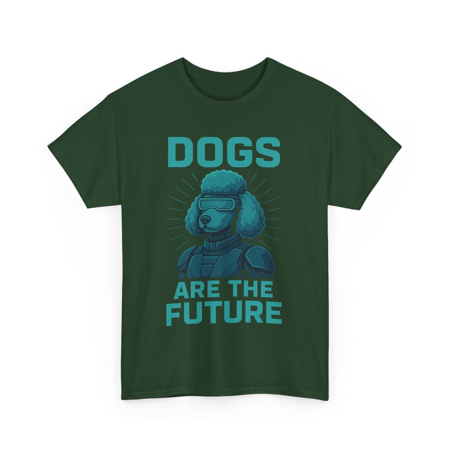 Dogs Are the Future Unisex Heavy Cotton Tee | Pet Lover Gift, Dog Themed T-Shirt, Animal Lover Apparel, Casual Outfit, Unique Gift Idea