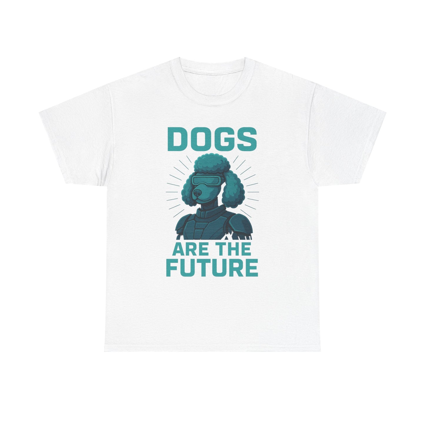 Dogs Are the Future Unisex Heavy Cotton Tee | Pet Lover Gift, Dog Themed T-Shirt, Animal Lover Apparel, Casual Outfit, Unique Gift Idea