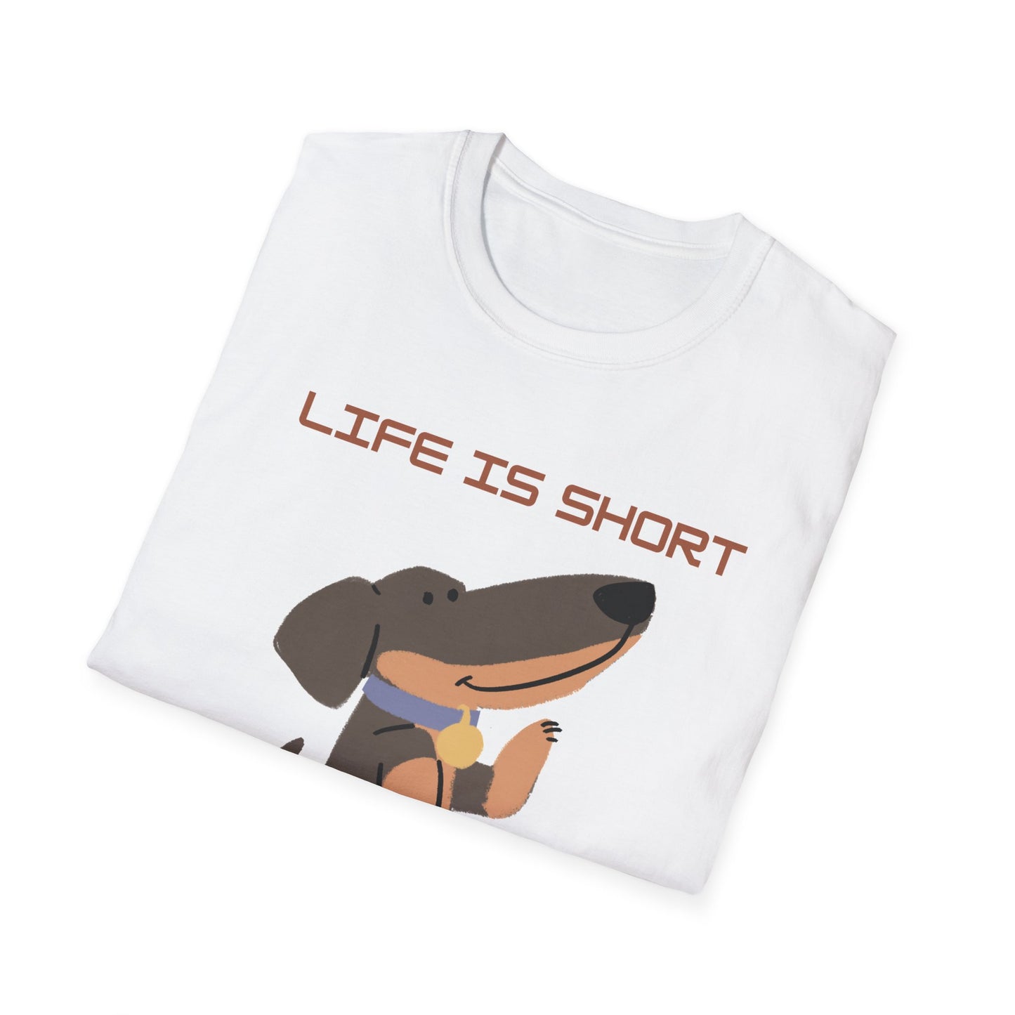 Life is Short: Get a Dog Unisex T-Shirt, Cute Dog Lover Gift, Animal Rescue Tee, Pet Adoption Shirt, Dog Themed Clothing