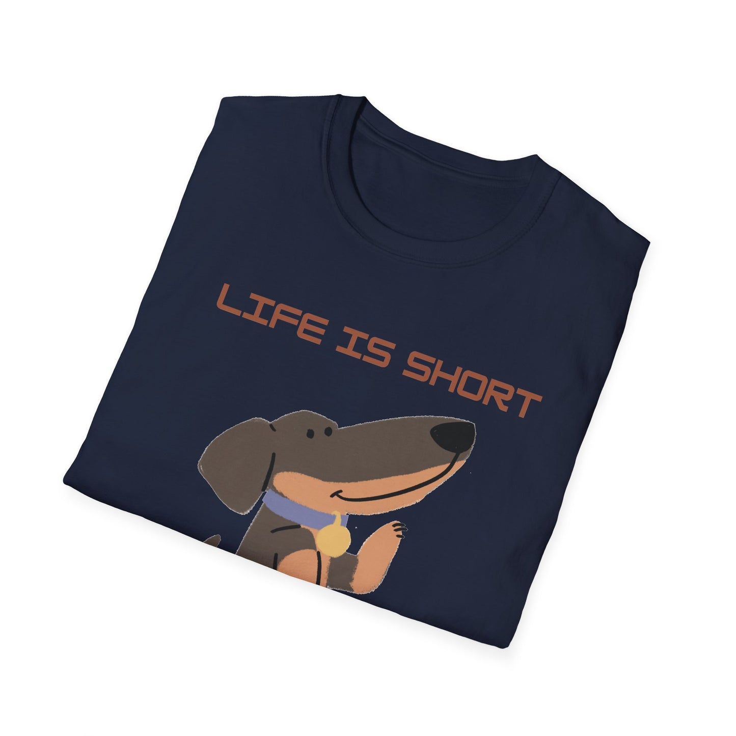 Life is Short: Get a Dog Unisex T-Shirt, Cute Dog Lover Gift, Animal Rescue Tee, Pet Adoption Shirt, Dog Themed Clothing