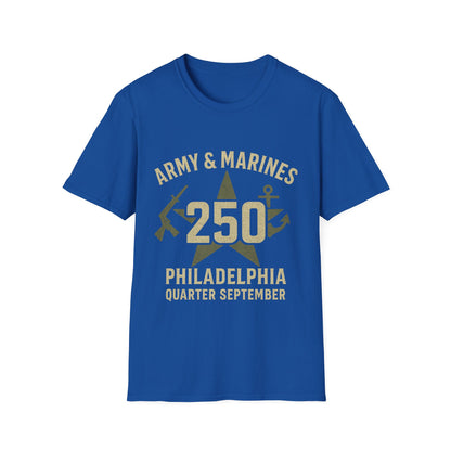 Army & Marines Commemorative T-Shirt, Unisex Tee for Veterans, Casual Wear, Military Pride, September Celebration