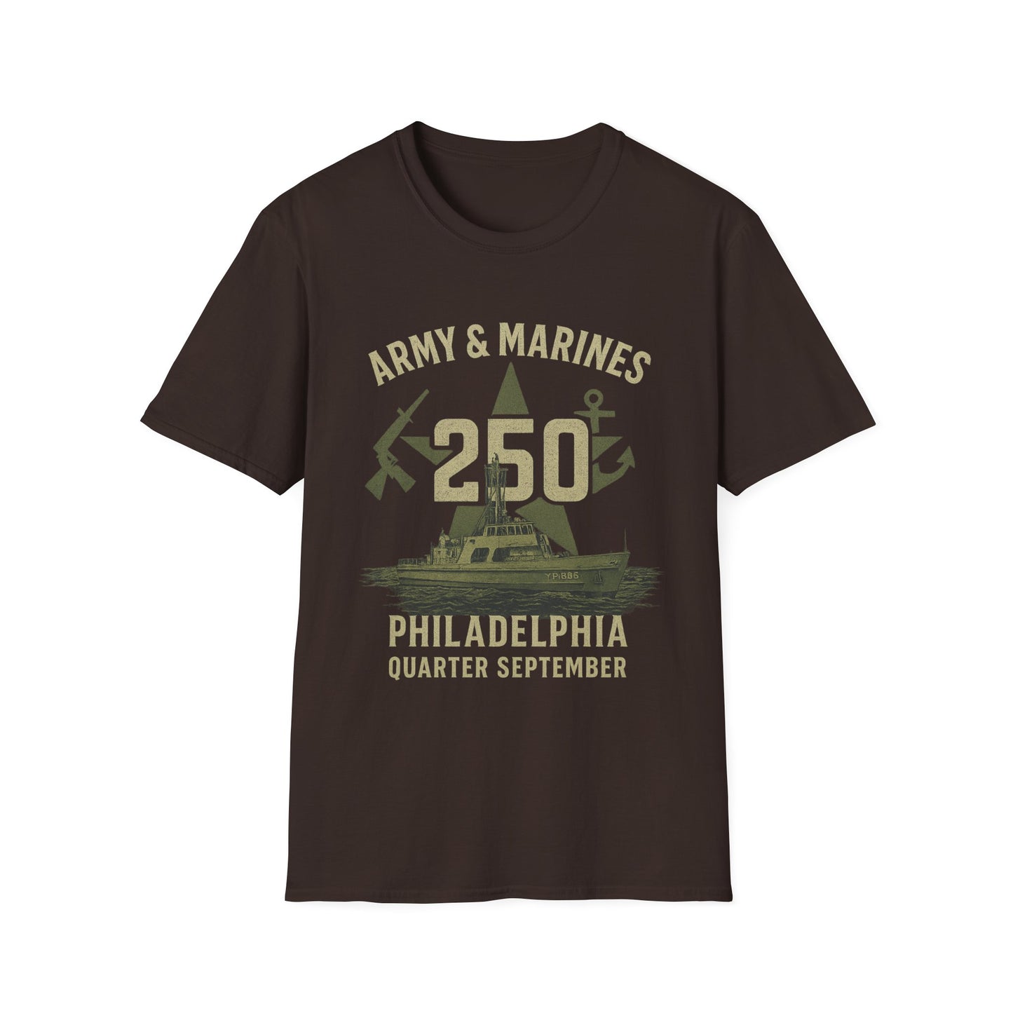 Army & Marines 250 Philadelphia Navy Tribute Tee