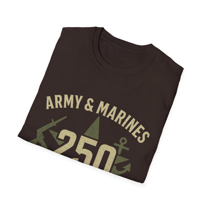 Army & Marines Commemorative T-Shirt, Unisex Tee for Veterans, Casual Wear, Military Pride, September Celebration