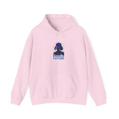 Unisex Heavy Blend™ Hoodie with 'Double Future' Design, Cozy Streetwear, Gift for Tech Lovers, Trendy Apparel, Casual Wear, Unisex Fashion