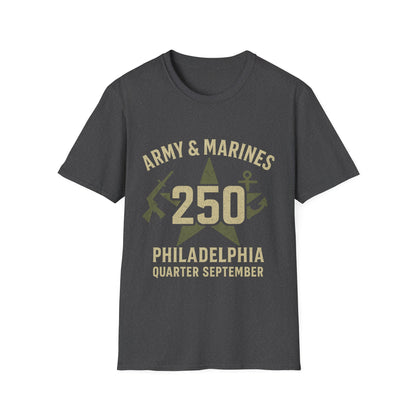 Army & Marines Commemorative T-Shirt, Unisex Tee for Veterans, Casual Wear, Military Pride, September Celebration