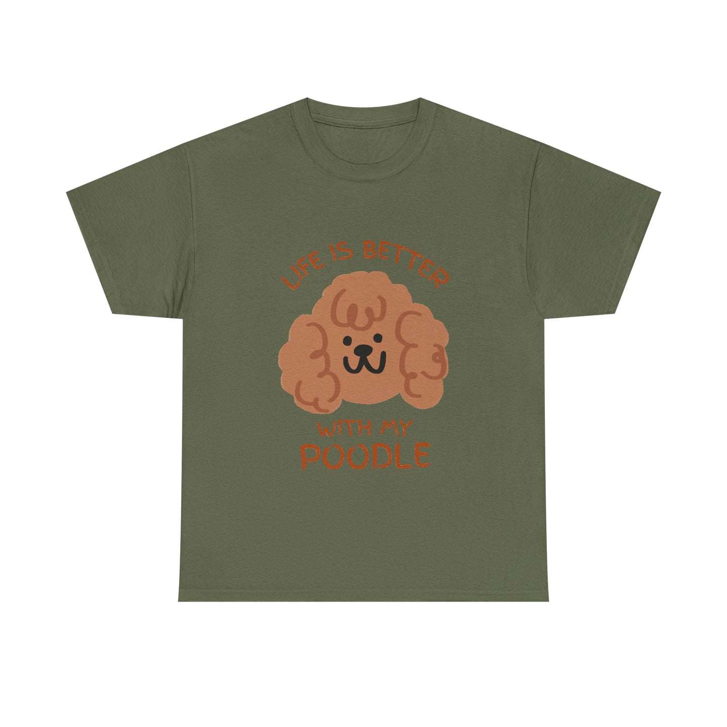 Life is Better with My Poodle Tee, Unisex Cotton Shirt, Dog Lover Apparel, Gift for Pet Owners