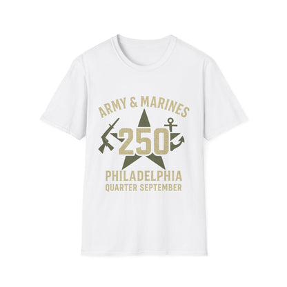 Army & Marines Commemorative T-Shirt, Unisex Tee for Veterans, Casual Wear, Military Pride, September Celebration