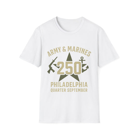 Army & Marines Commemorative T-Shirt, Unisex Tee for Veterans, Casual Wear, Military Pride, September Celebration