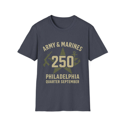 Army & Marines Commemorative T-Shirt, Unisex Tee for Veterans, Casual Wear, Military Pride, September Celebration