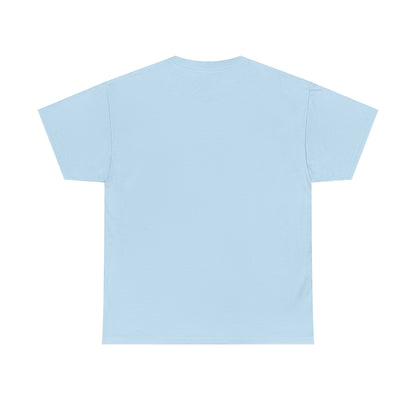 Blue Pup Unisex Heavy Cotton Tee, Dog Lover Gift, Pet Art T-Shirt, Casual Streetwear, Animal Lover Apparel