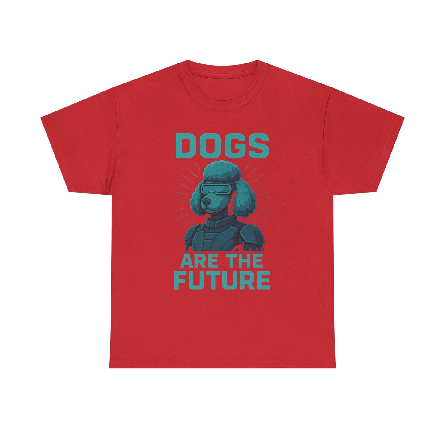 Dogs Are the Future Unisex Heavy Cotton Tee | Pet Lover Gift, Dog Themed T-Shirt, Animal Lover Apparel, Casual Outfit, Unique Gift Idea