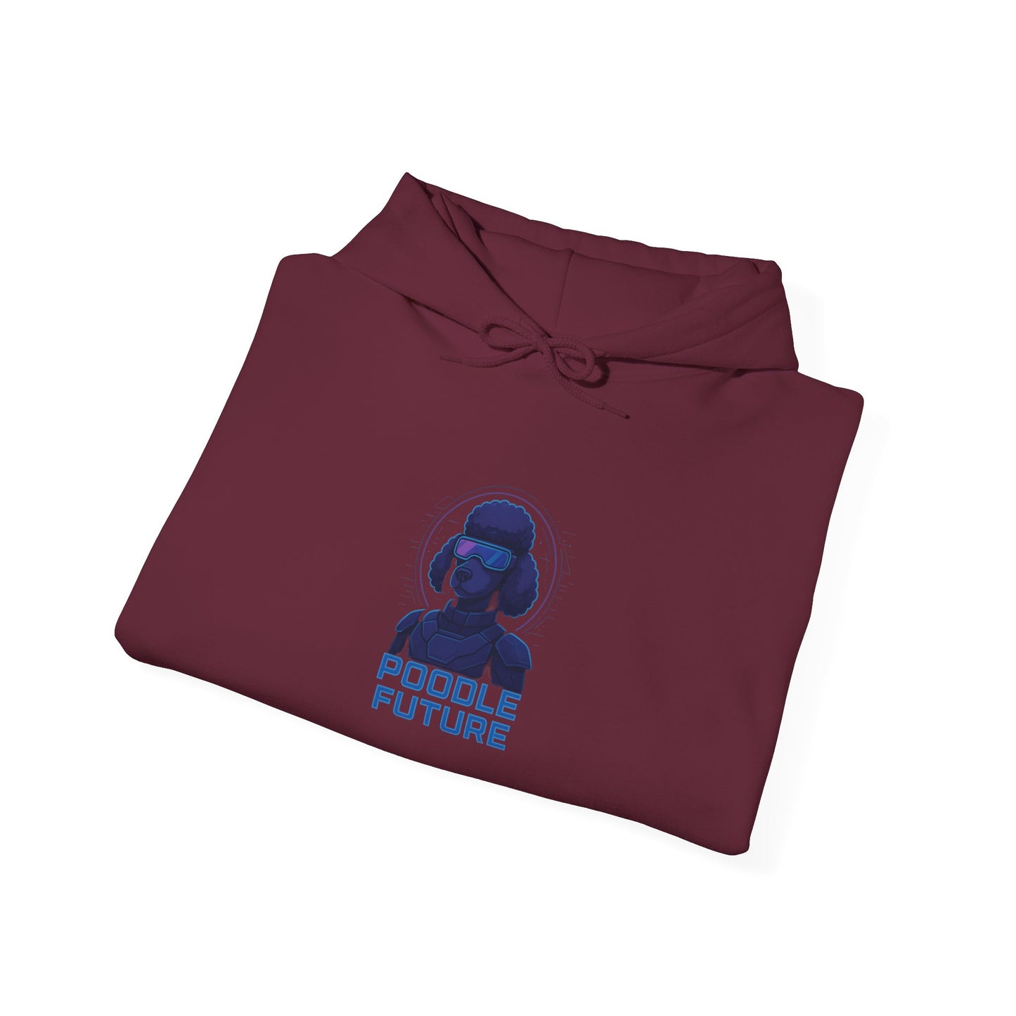 Unisex Heavy Blend™ Hoodie with 'Double Future' Design, Cozy Streetwear, Gift for Tech Lovers, Trendy Apparel, Casual Wear, Unisex Fashion