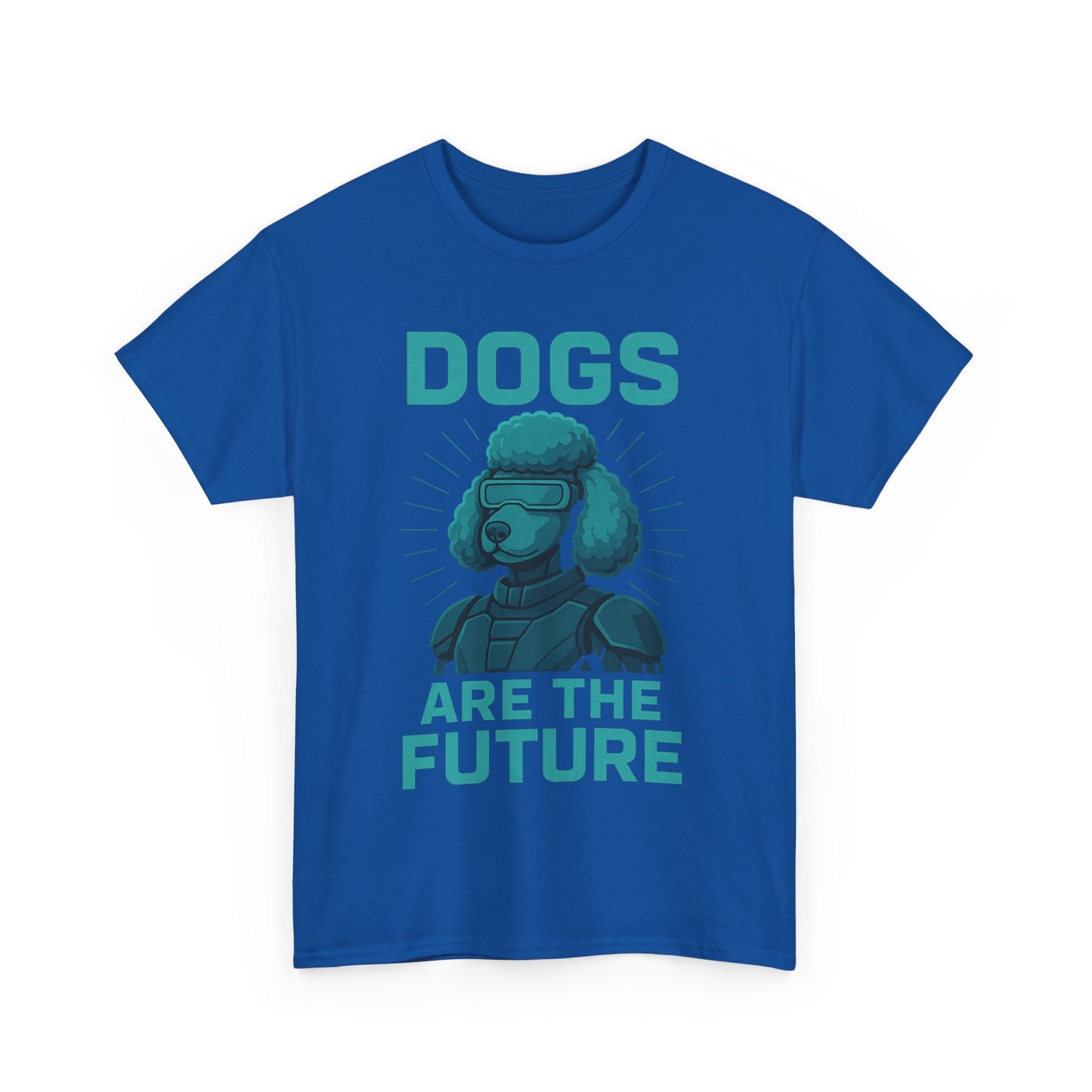 Dogs Are the Future Unisex Heavy Cotton Tee | Pet Lover Gift, Dog Themed T-Shirt, Animal Lover Apparel, Casual Outfit, Unique Gift Idea