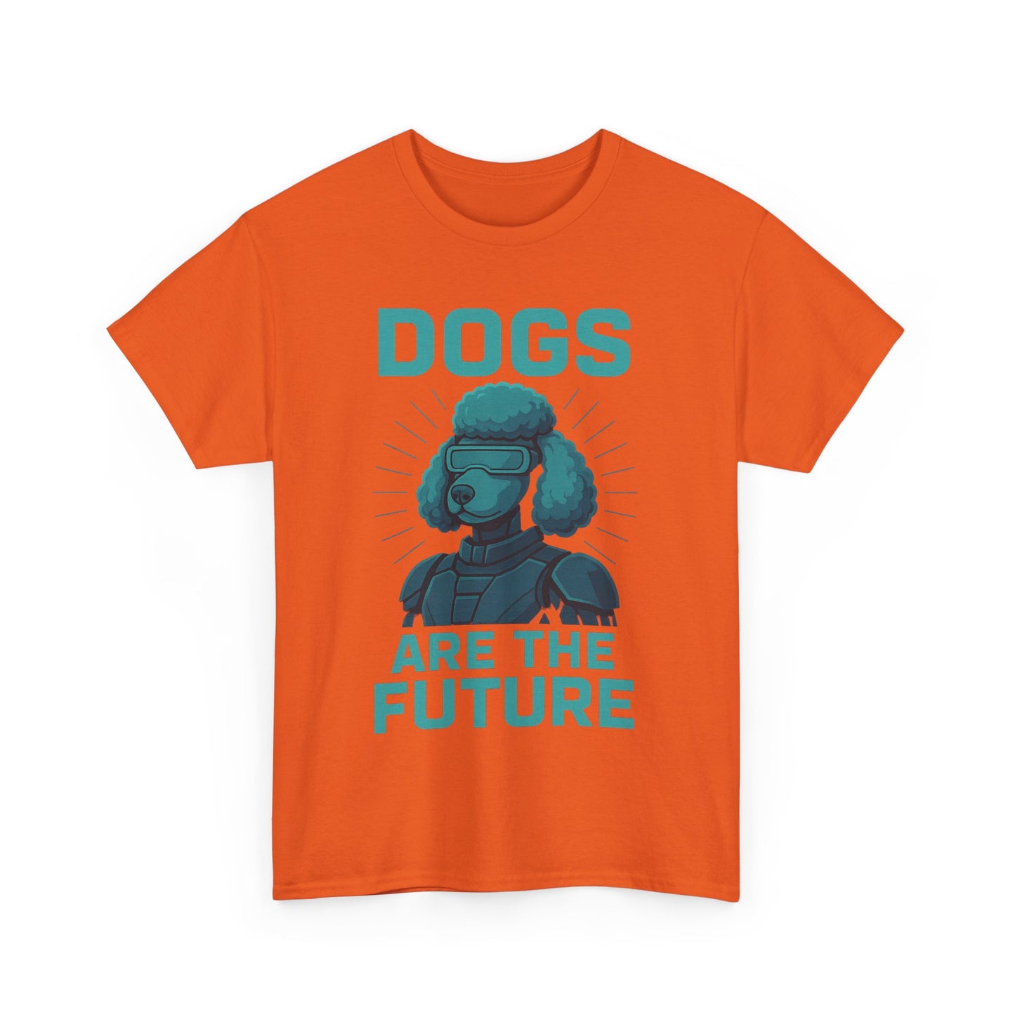 Dogs Are the Future Unisex Heavy Cotton Tee | Pet Lover Gift, Dog Themed T-Shirt, Animal Lover Apparel, Casual Outfit, Unique Gift Idea