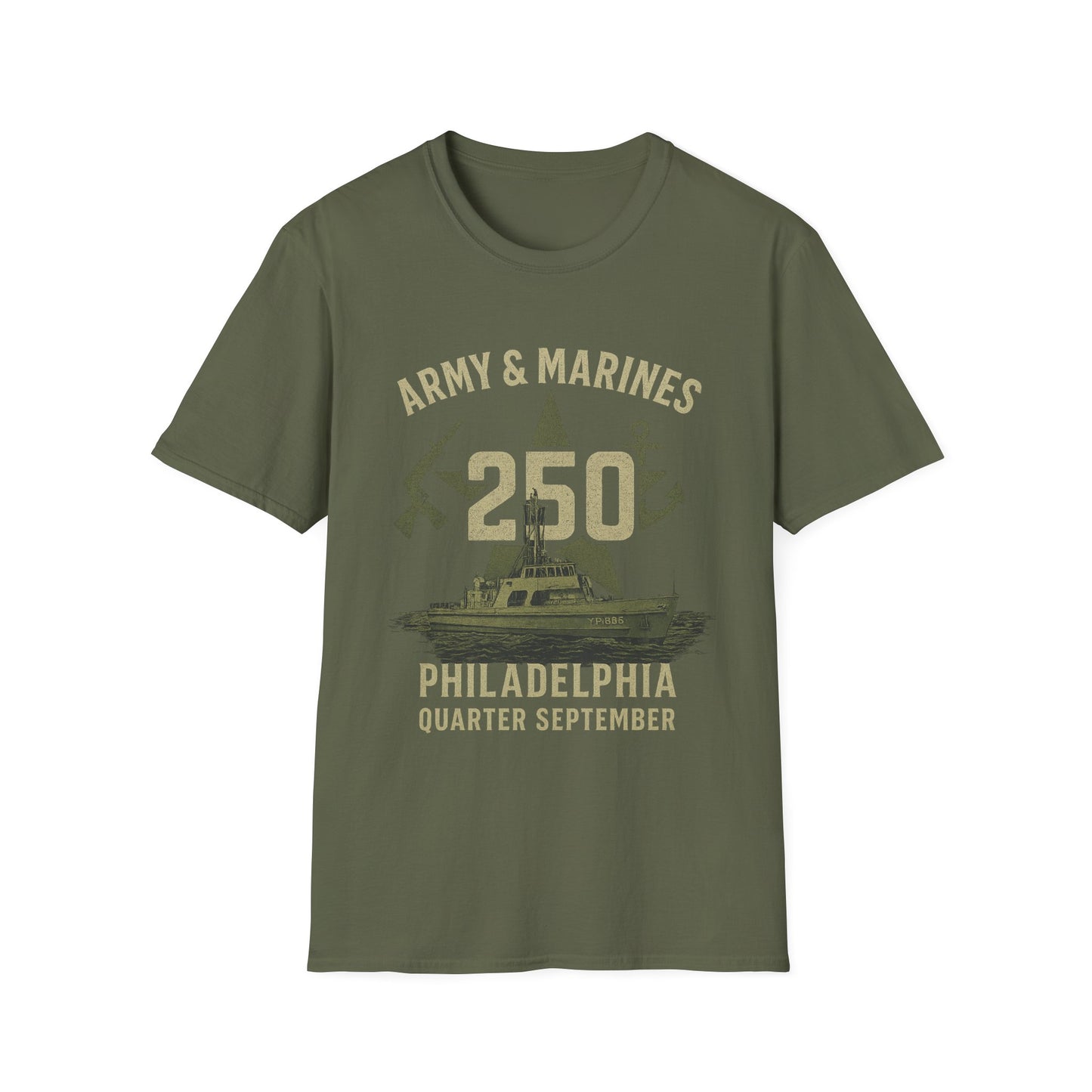 Army & Marines 250 Philadelphia Navy Tribute Tee
