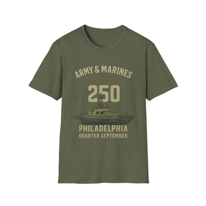 Army & Marines 250 Philadelphia Navy Tribute Tee