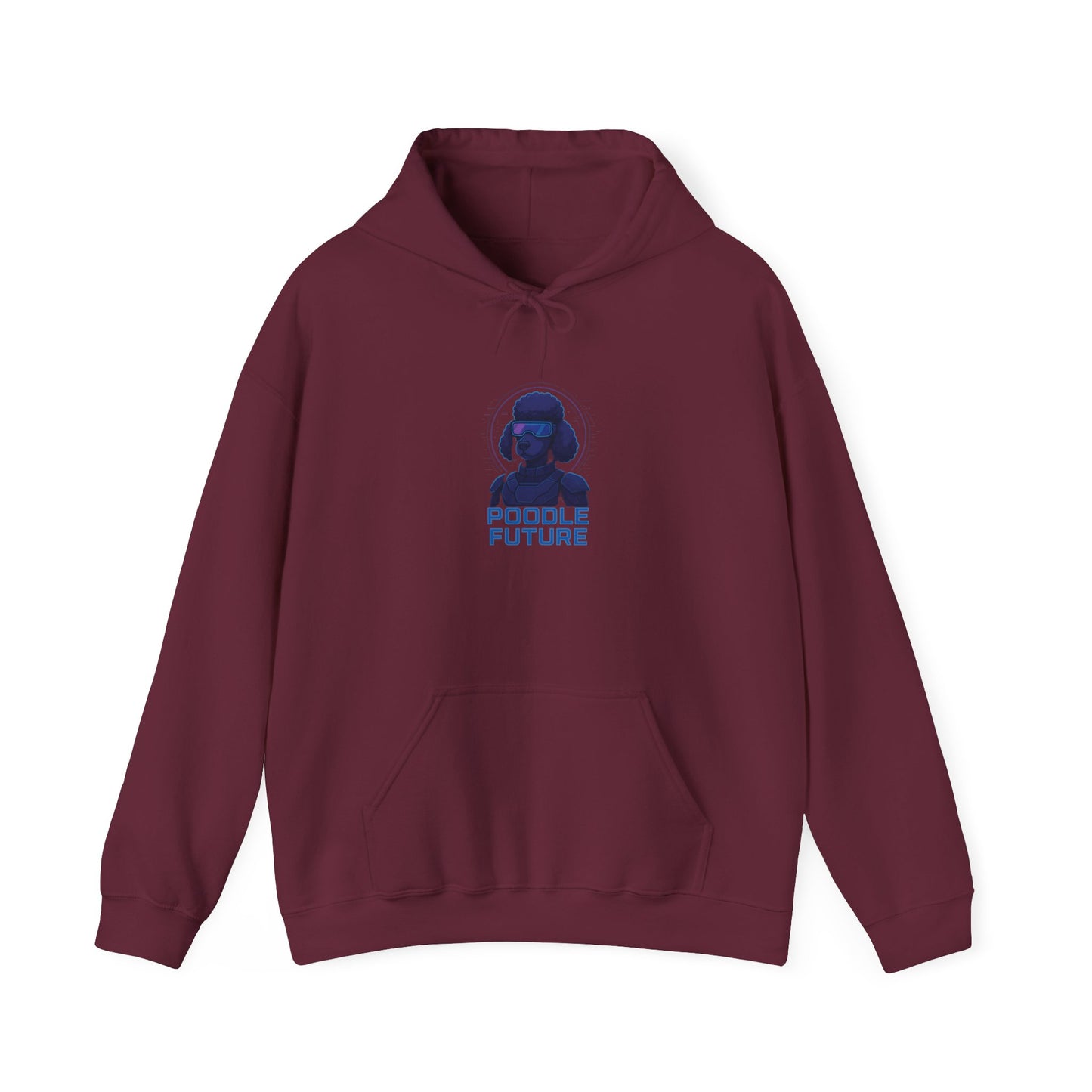 Unisex Heavy Blend™ Hoodie with 'Double Future' Design, Cozy Streetwear, Gift for Tech Lovers, Trendy Apparel, Casual Wear, Unisex Fashion