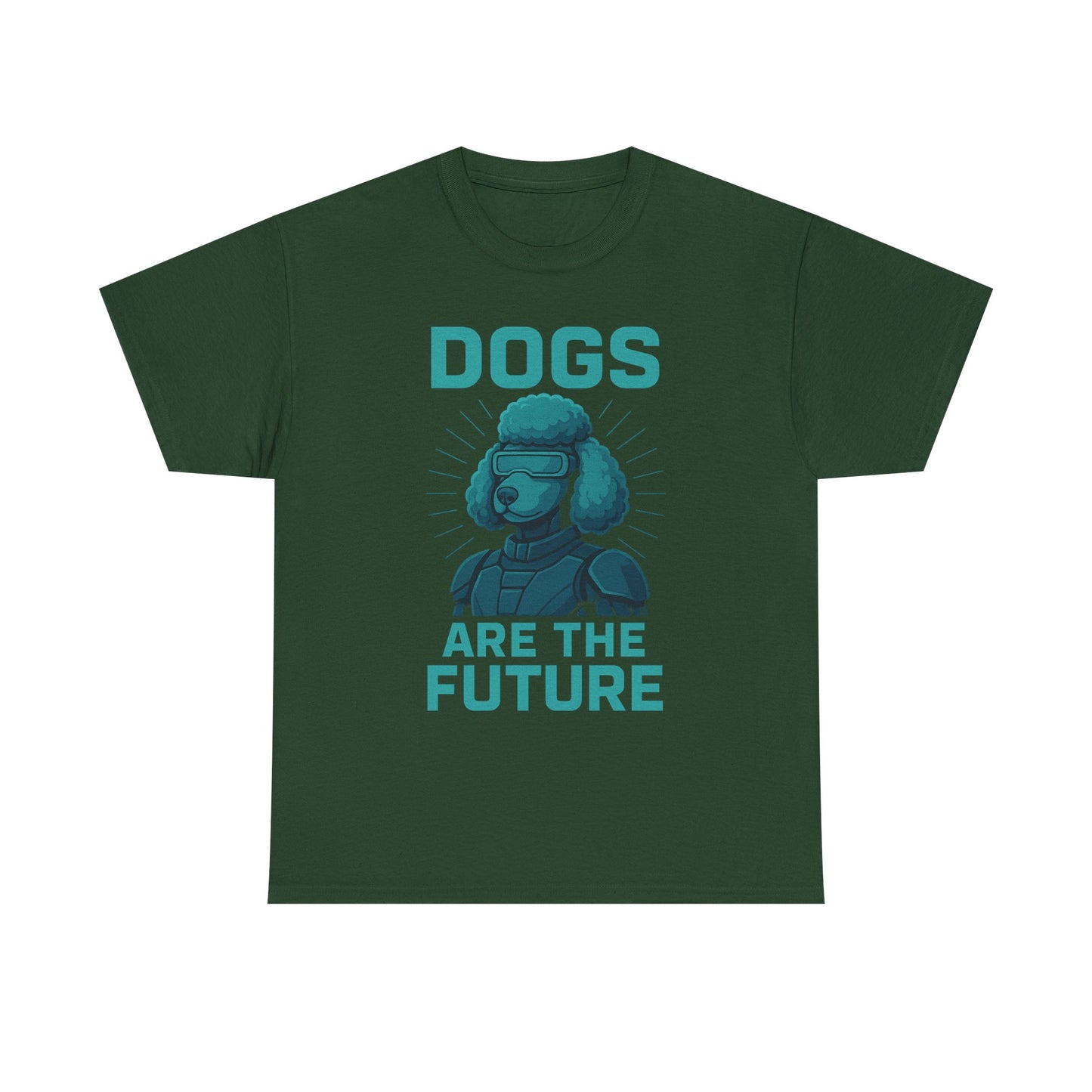Dogs Are the Future Unisex Heavy Cotton Tee | Pet Lover Gift, Dog Themed T-Shirt, Animal Lover Apparel, Casual Outfit, Unique Gift Idea