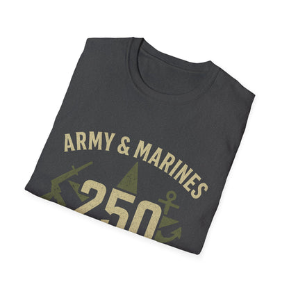 Army & Marines Commemorative T-Shirt, Unisex Tee for Veterans, Casual Wear, Military Pride, September Celebration