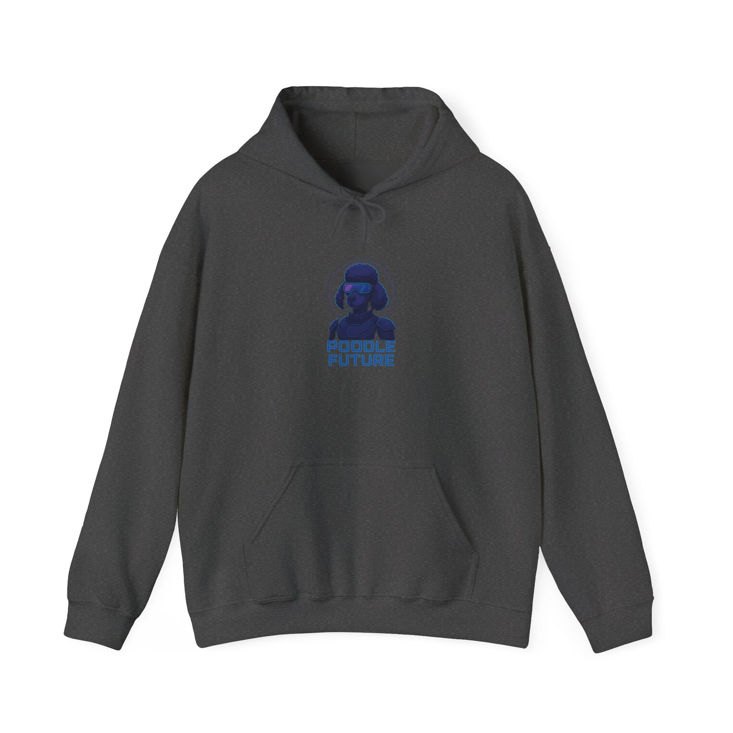 Unisex Heavy Blend™ Hoodie with 'Double Future' Design, Cozy Streetwear, Gift for Tech Lovers, Trendy Apparel, Casual Wear, Unisex Fashion