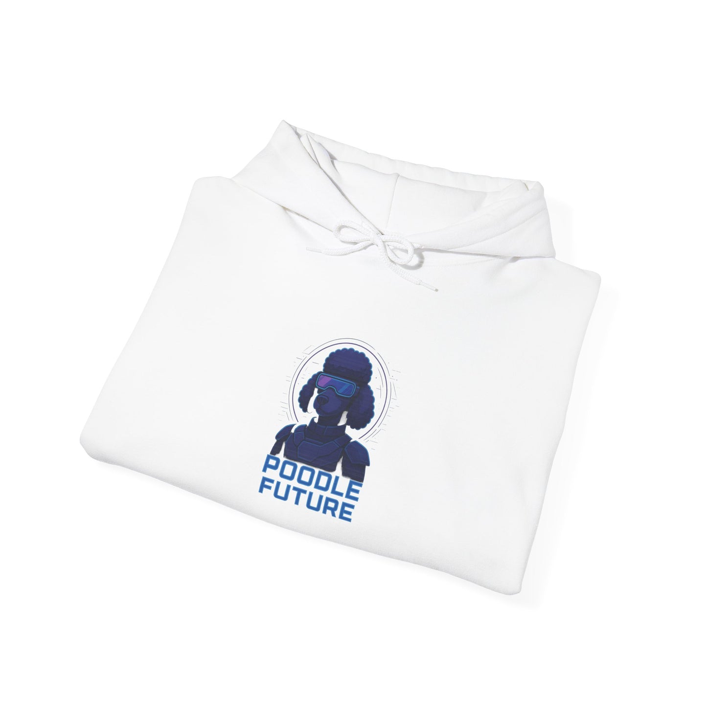 Unisex Heavy Blend™ Hoodie with 'Double Future' Design, Cozy Streetwear, Gift for Tech Lovers, Trendy Apparel, Casual Wear, Unisex Fashion