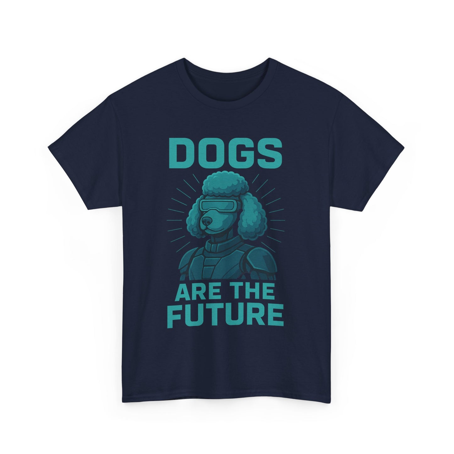 Dogs Are the Future Unisex Heavy Cotton Tee | Pet Lover Gift, Dog Themed T-Shirt, Animal Lover Apparel, Casual Outfit, Unique Gift Idea