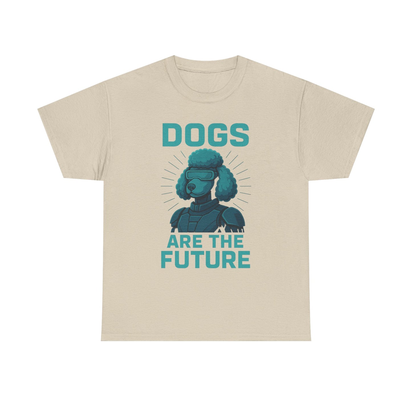 Dogs Are the Future Unisex Heavy Cotton Tee | Pet Lover Gift, Dog Themed T-Shirt, Animal Lover Apparel, Casual Outfit, Unique Gift Idea