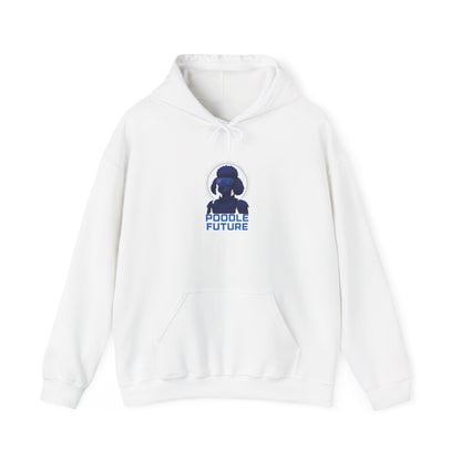 Unisex Heavy Blend™ Hoodie with 'Double Future' Design, Cozy Streetwear, Gift for Tech Lovers, Trendy Apparel, Casual Wear, Unisex Fashion