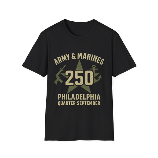 Army & Marines Commemorative T-Shirt, Unisex Tee for Veterans, Casual Wear, Military Pride, September Celebration