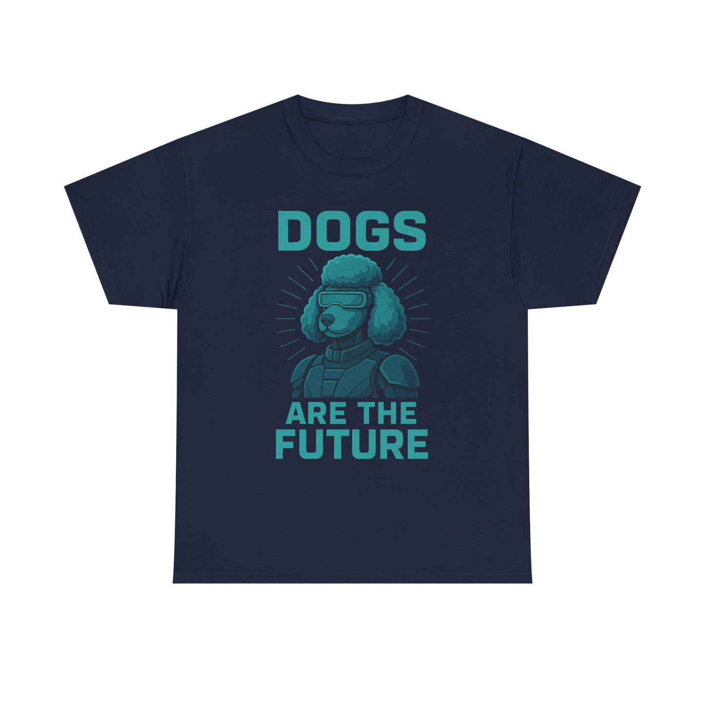 Dogs Are the Future Unisex Heavy Cotton Tee | Pet Lover Gift, Dog Themed T-Shirt, Animal Lover Apparel, Casual Outfit, Unique Gift Idea