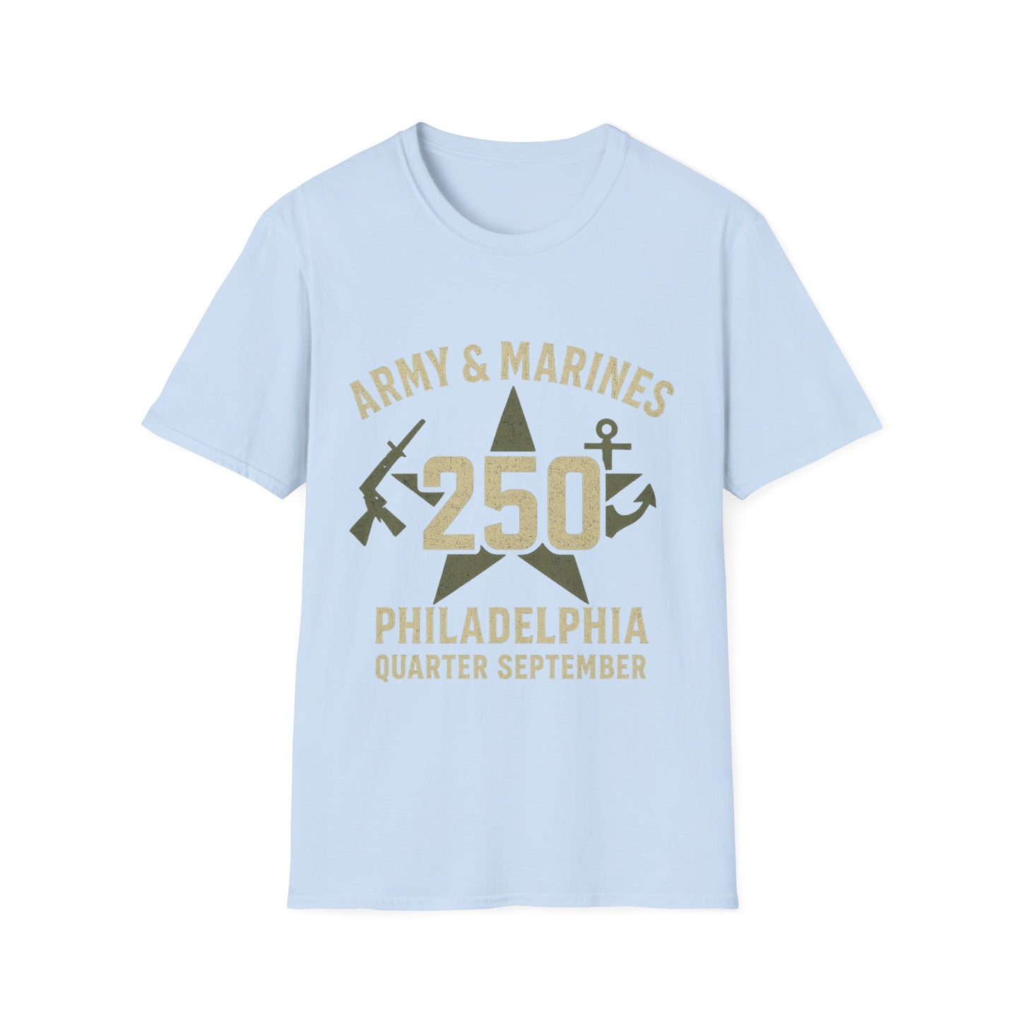 Army & Marines Commemorative T-Shirt, Unisex Tee for Veterans, Casual Wear, Military Pride, September Celebration