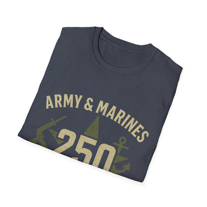 Army & Marines Commemorative T-Shirt, Unisex Tee for Veterans, Casual Wear, Military Pride, September Celebration