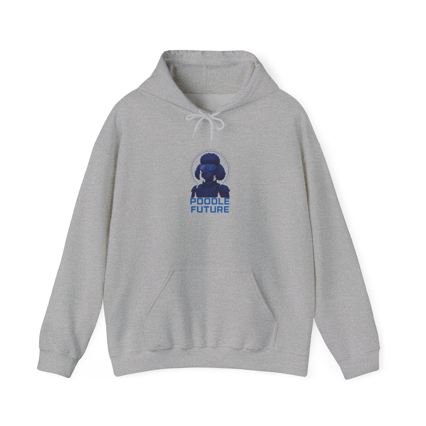 Unisex Heavy Blend™ Hoodie with 'Double Future' Design, Cozy Streetwear, Gift for Tech Lovers, Trendy Apparel, Casual Wear, Unisex Fashion