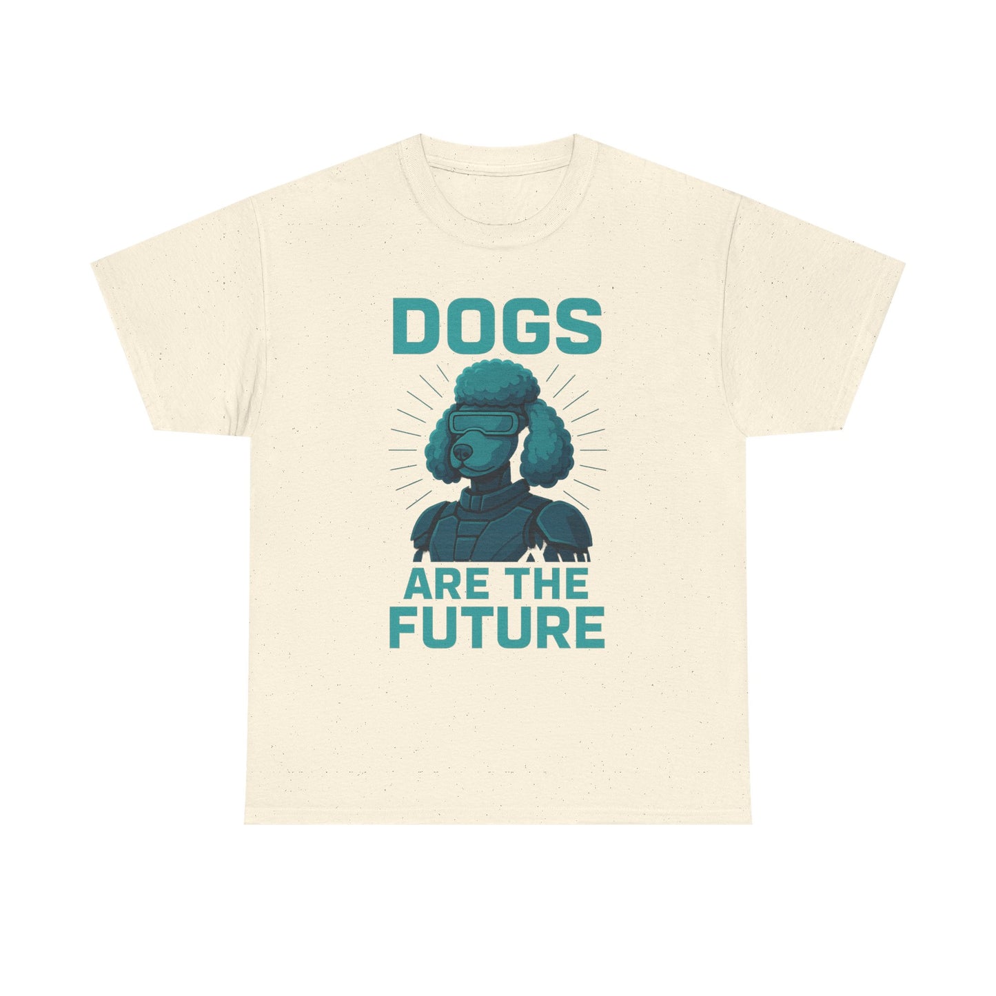 Dogs Are the Future Unisex Heavy Cotton Tee | Pet Lover Gift, Dog Themed T-Shirt, Animal Lover Apparel, Casual Outfit, Unique Gift Idea