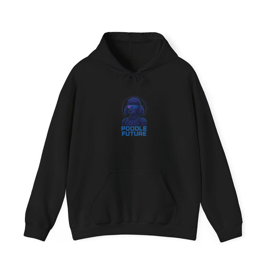 Unisex Heavy Blend™ Hoodie with 'Double Future' Design, Cozy Streetwear, Gift for Tech Lovers, Trendy Apparel, Casual Wear, Unisex Fashion